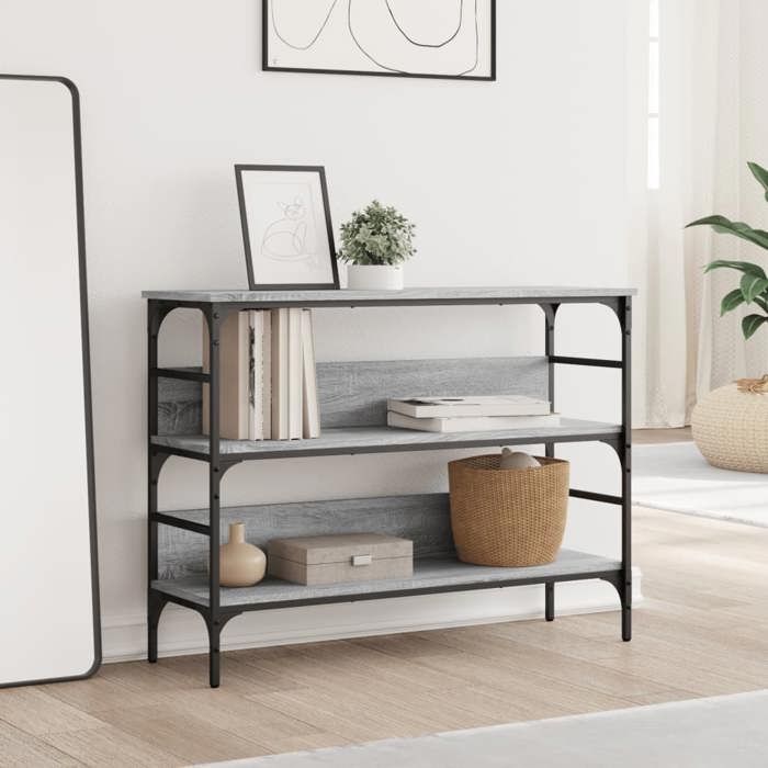 VidaXL Table console sonoma gris 100x32x75 cm bois d'ingénierie 839061