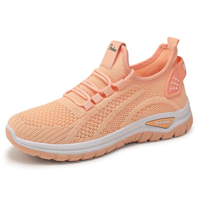 New mesh sneakers comfortable and breathable shoes soft-soled shock-absorbing running shoes simple single shoes