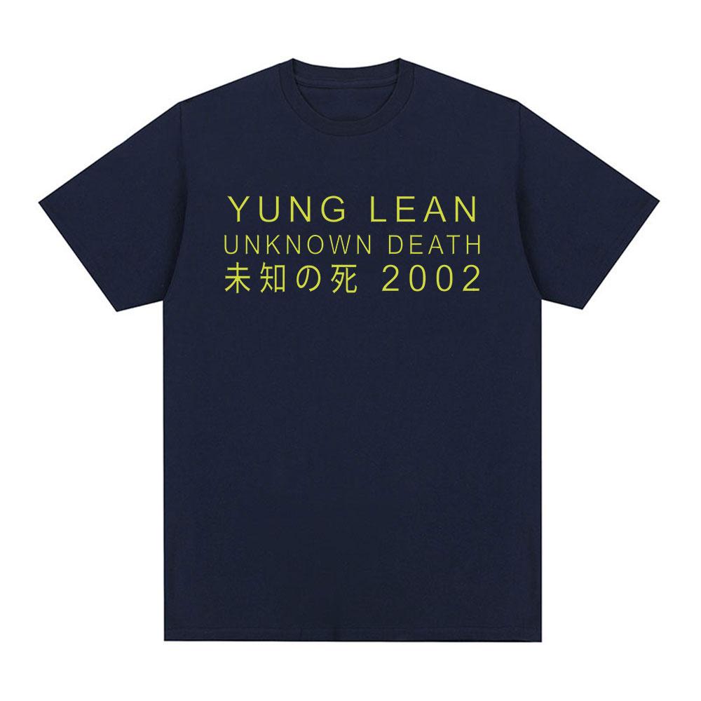 Yung Lean Unknown Death 2002 Album Tour T-Shirt Herren Damen Mode Lässige Kurzarm T-Shirts Unisex Hochwertiges Baumwoll-T-Shirt