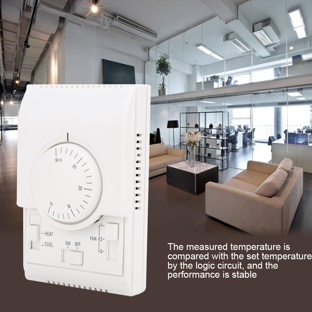 Mechanical Temperature Controller Surface Mounted Air Conditioner Thermostat 1030 Celsius AC220V