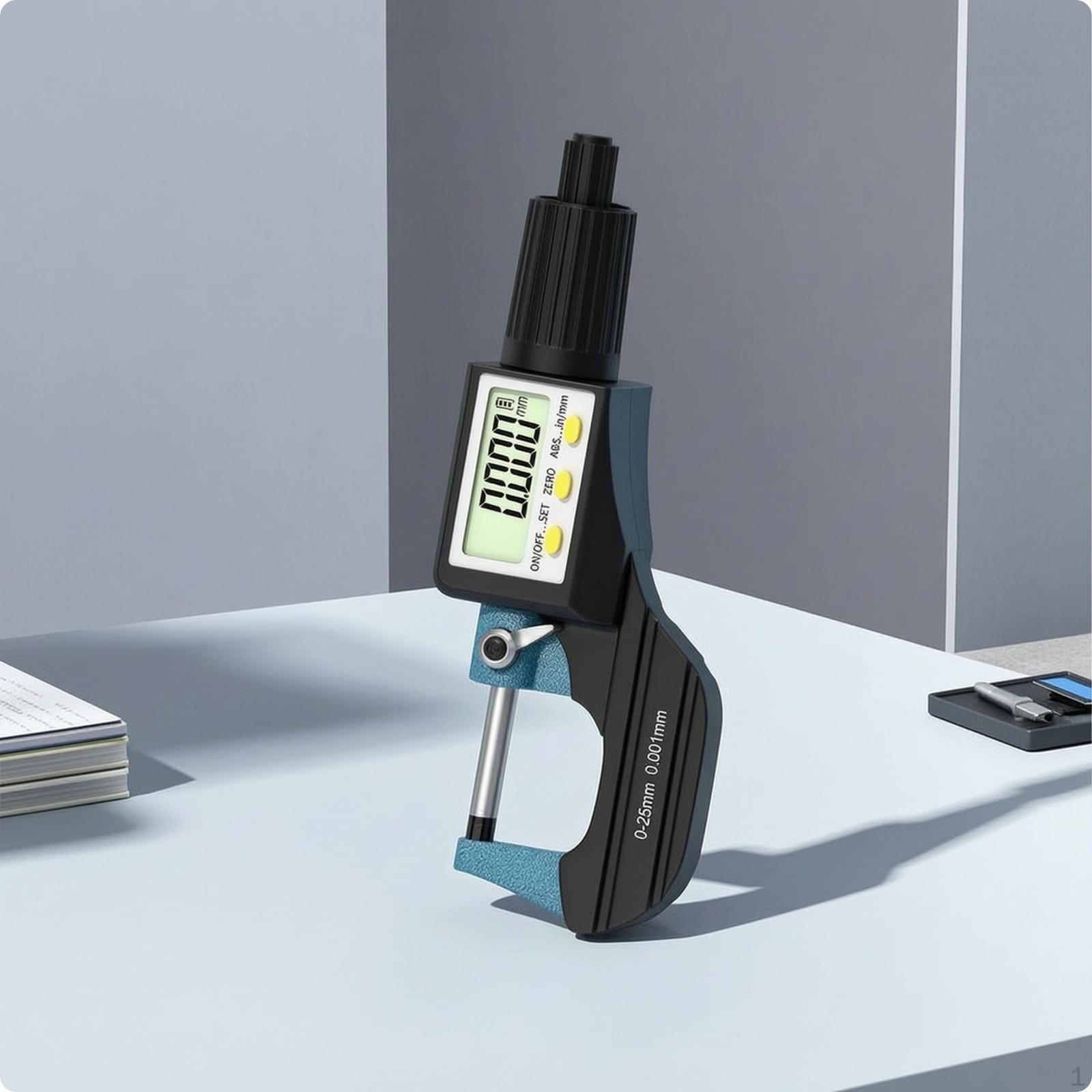 Outside Digital Measuring Device High Precision with Screen Display Ratchetratchet Mechanism 0-25mm Digital Flagship