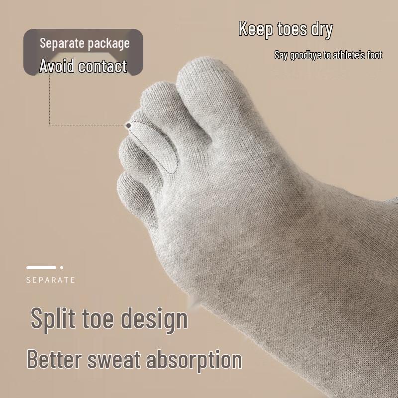 Langsha Women's Summer Thin Five-Toe Socks