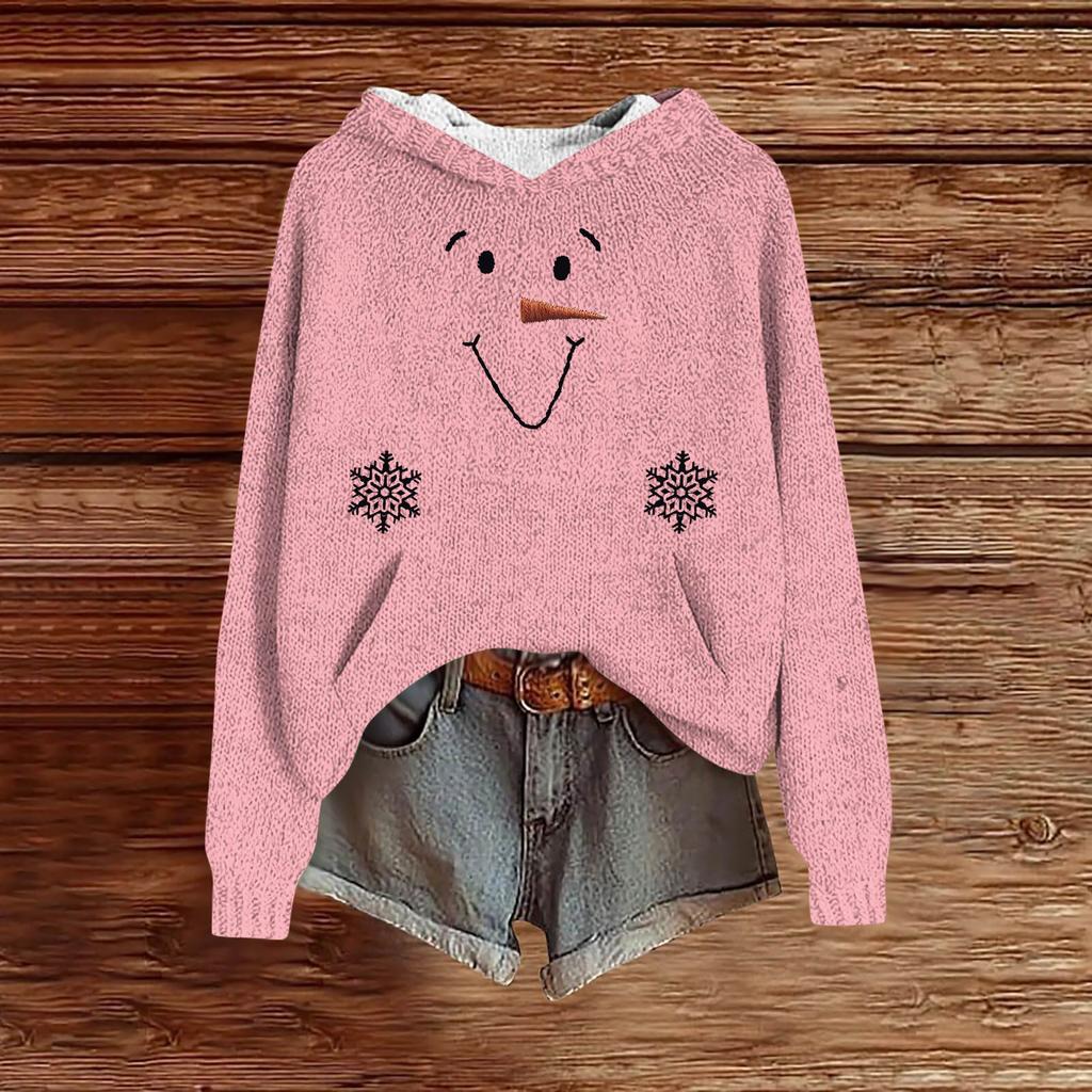 Gensere for kvinner Strikket genser Søt skjorte Høstgenser Hettegenser