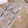 Non-Magnetic Acrylic Cartoon Bear Love Shape Nail Stand False For Cat Eye Gel Press On Nails Display Stand Tips Holder