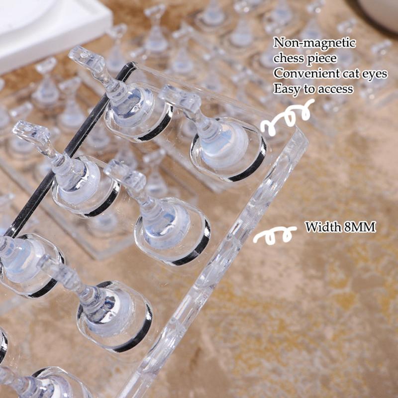 Non-Magnetic Acrylic Cartoon Bear Love Shape Nail Stand False For Cat Eye Gel Press On Nails Display Stand Tips Holder