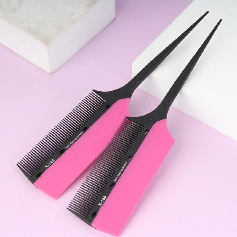 1 Pezzo Strumento per Colorazione Degradé da Salone Set Pennello Pettine per Tinte per Capelli 2 in 1 Per Meches Precise Pettine a Denti Fini Styling
