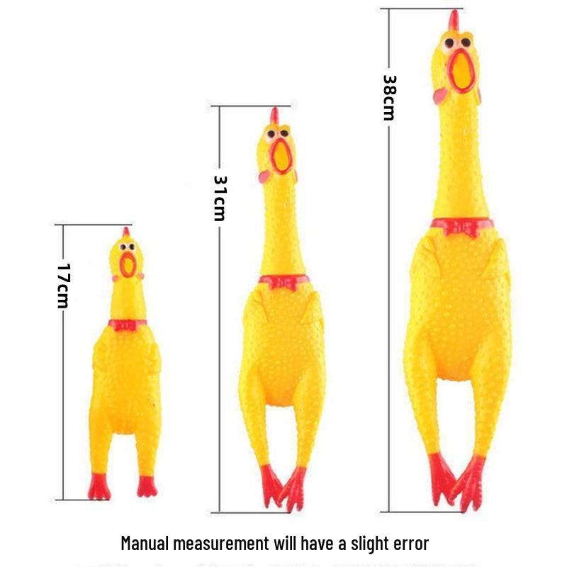 Funny Bite-Resistant Screaming Chicken Teething Toy for Small Puppies & Kittens