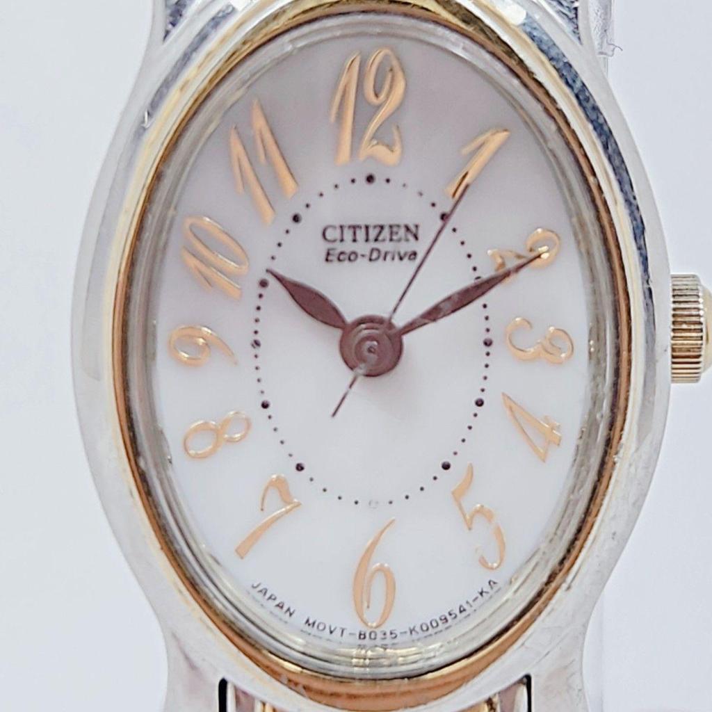 Used Citizen Eco Drive Oval Solar Dies Watch Working Product Combi Color