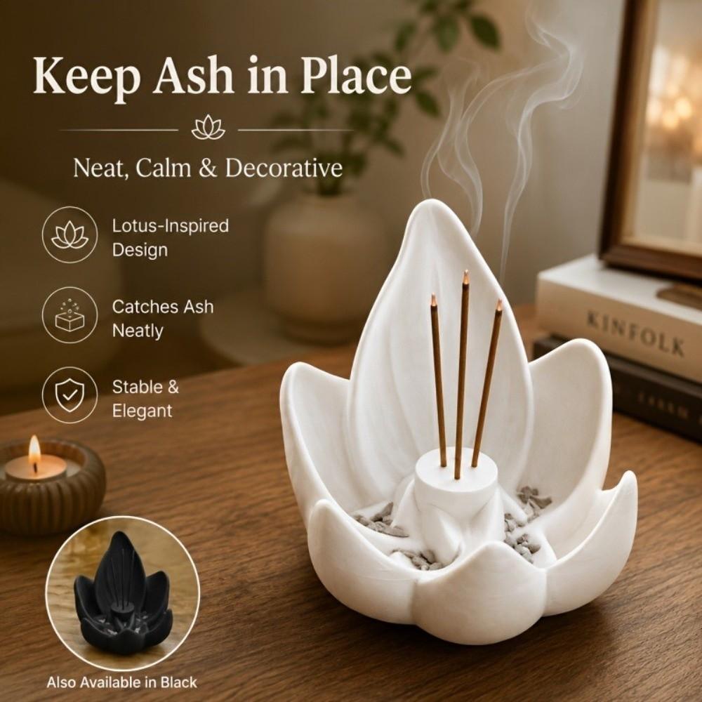 3 Hole Lotus Tabletop Incense Base 3D Printing Lotus Incense Stick Incense Stick Burner Zen Space