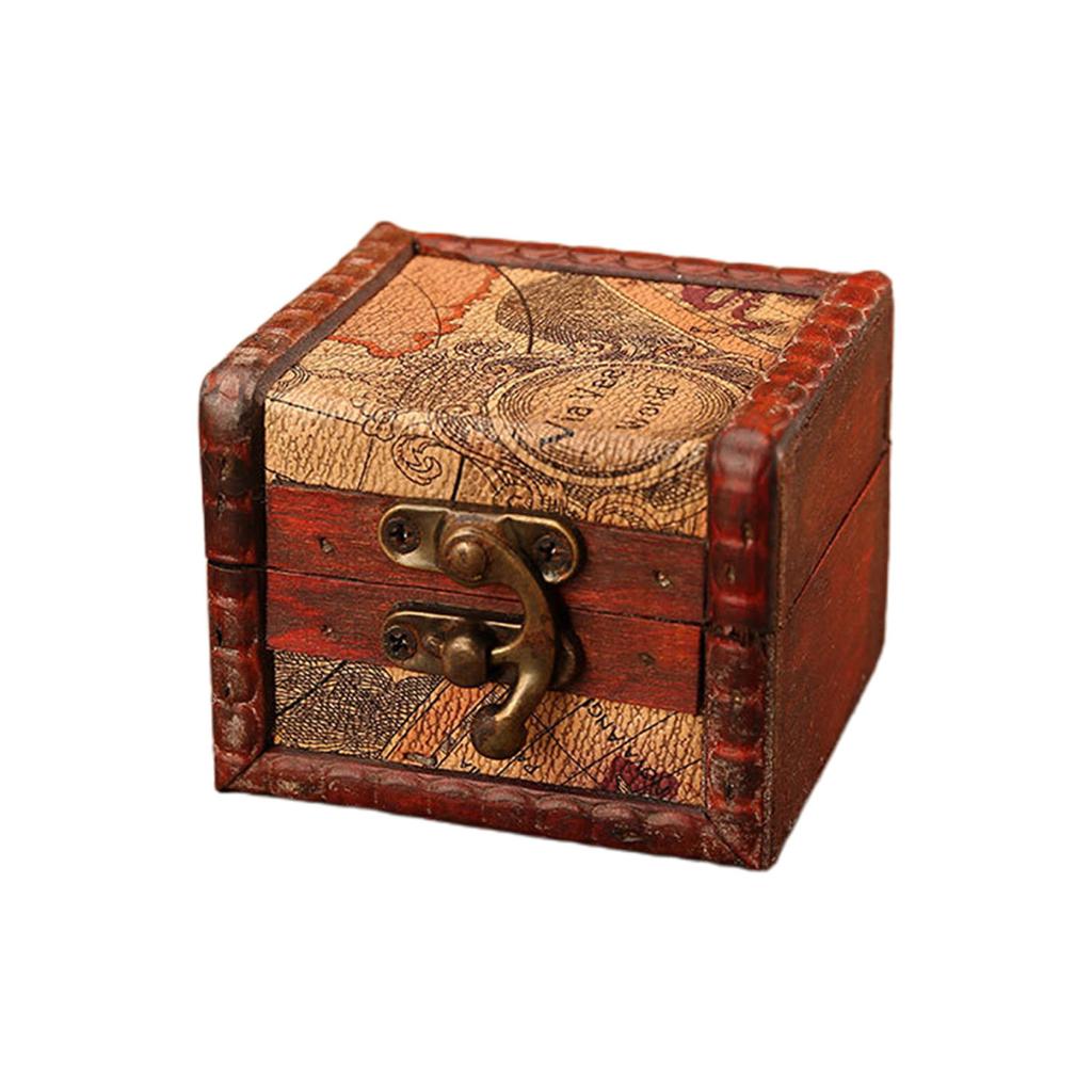 Caja de almacenamiento de madera Retro con tapa, caja de colección multiusos para el hogar, escuela, oficina, dormitorio, colección de artículos diversos