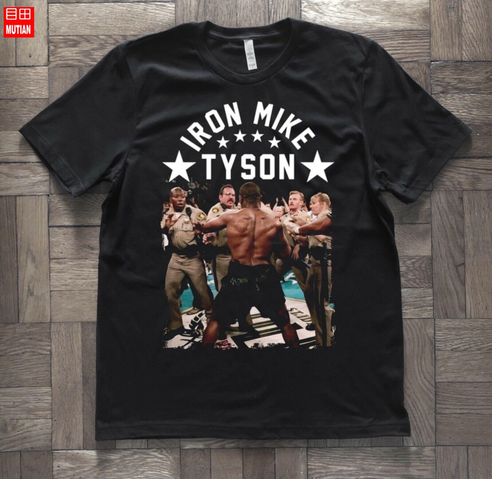 

Funny Black Confrontation Mens TShirt Iron Mike Tyson Anniversary Cotton ONeck Short Sleeve T Shirt New Size S3XL S