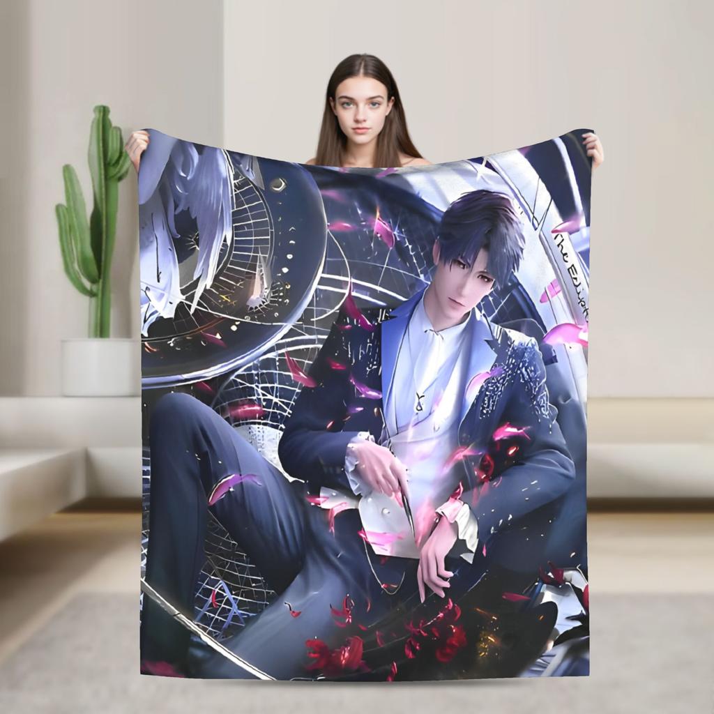 Love and Deepspace Rafayel Fuzzy Blanket Awesome Throw Blanket for Sofa Bedding Lounge 150*125cm Bedspread