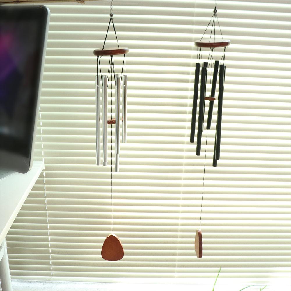 6 Tubes Metal Aluminum Wind Chime Large Wind Bell Pendant Wall Hanging Bells  Home Decoration
