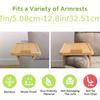 Bamboo Sofa Tray Table Clip On Side Table Couch Arm With Phone Holder