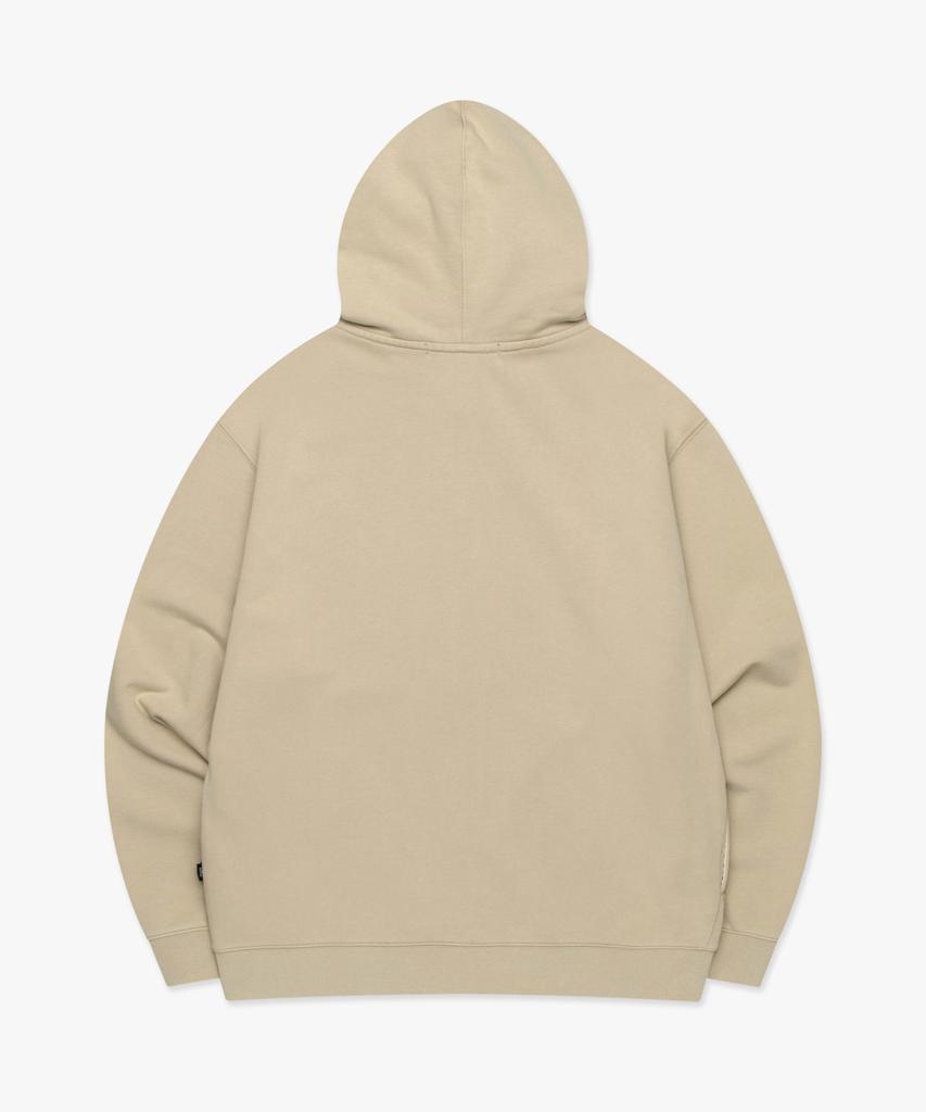 Lmc Washed Og Applique Zip Up Hoodie Beige