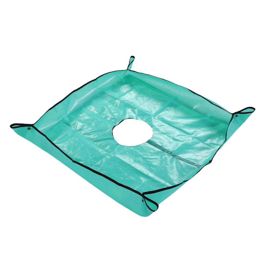Landscape Tarp 7.8in Hole Water Proof Pruning Tarp with 4 Corner Buckle for Bush Shrub Tree Trimming
