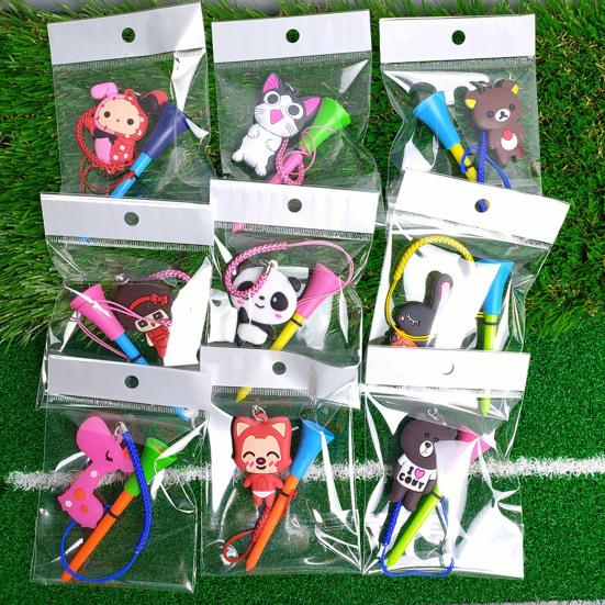 Golf Tee High Stability Cartoon Compact Handmade Different Rope Prevent Loss Golf Ball Holder for Outdoor