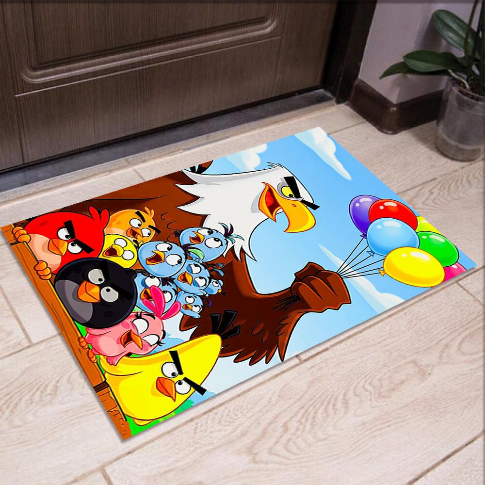 Angry Birds Printed Carpet,Rug,for Office Chair Living Room Bedroom Kitchen Room Decor Gifts.