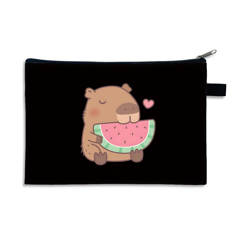 Printed Fashion Primary School Students Pencil Bag Creative Cartoon Pattern Zipper Stationery Pencil Bag Change Bag