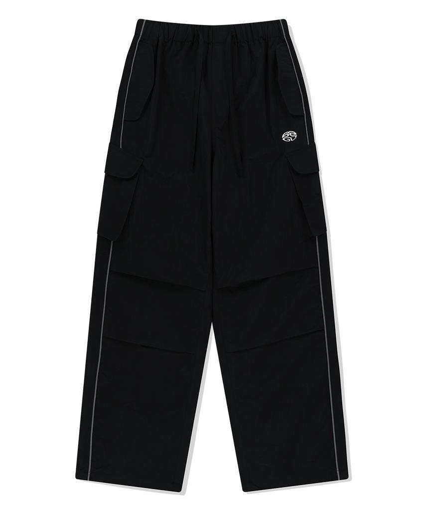 MAHAGRID Nylon Cargo Parachute Pant Black(Mg2Fsmpa20A)