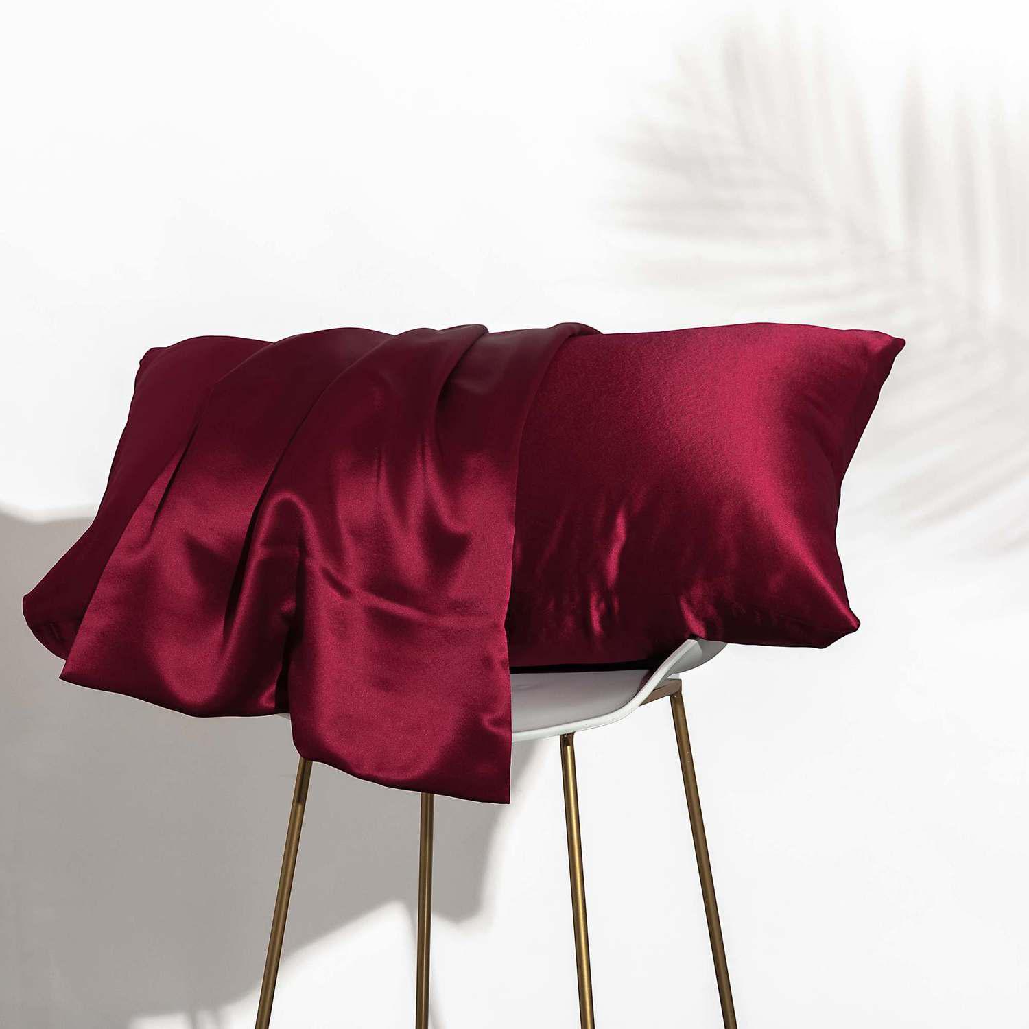 

Silk Summer Cool Pillowcase Pair - Solid Color Dorm Beauty Single Pillowcase