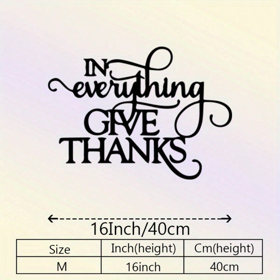 Be Thankful For Everything Metal Wall Art Christian Scripture Decor Religious Home Gift
