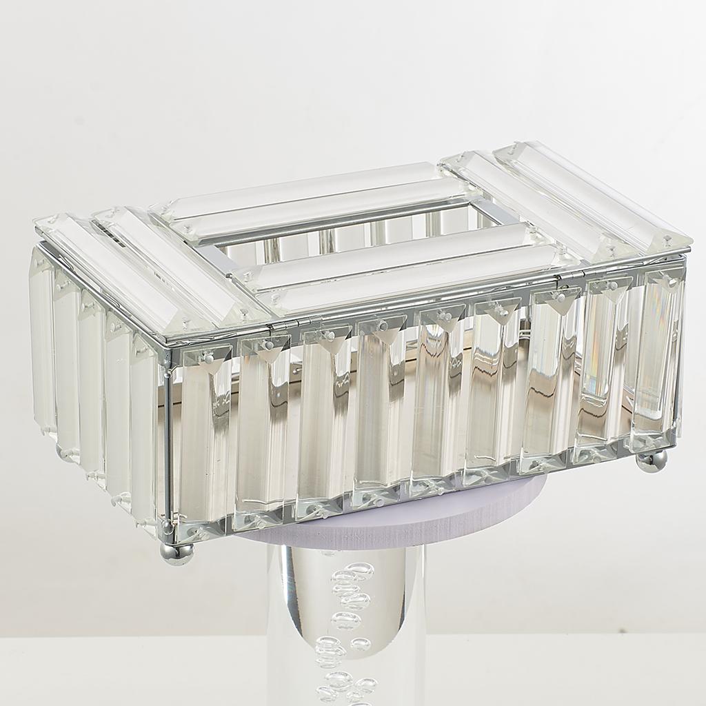 Suport pentru cutie de șervețele faciale cu design de lux Crystal Cub Dispenser de șervețele Dormitor Birou Hotel Cafe Cafenea Bar