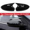 For Chevrolet Monza - Car Rearview Side Mirror Cover Wing Cap Sticker Exterior Door Rear View Case Trim Carbon Fiber