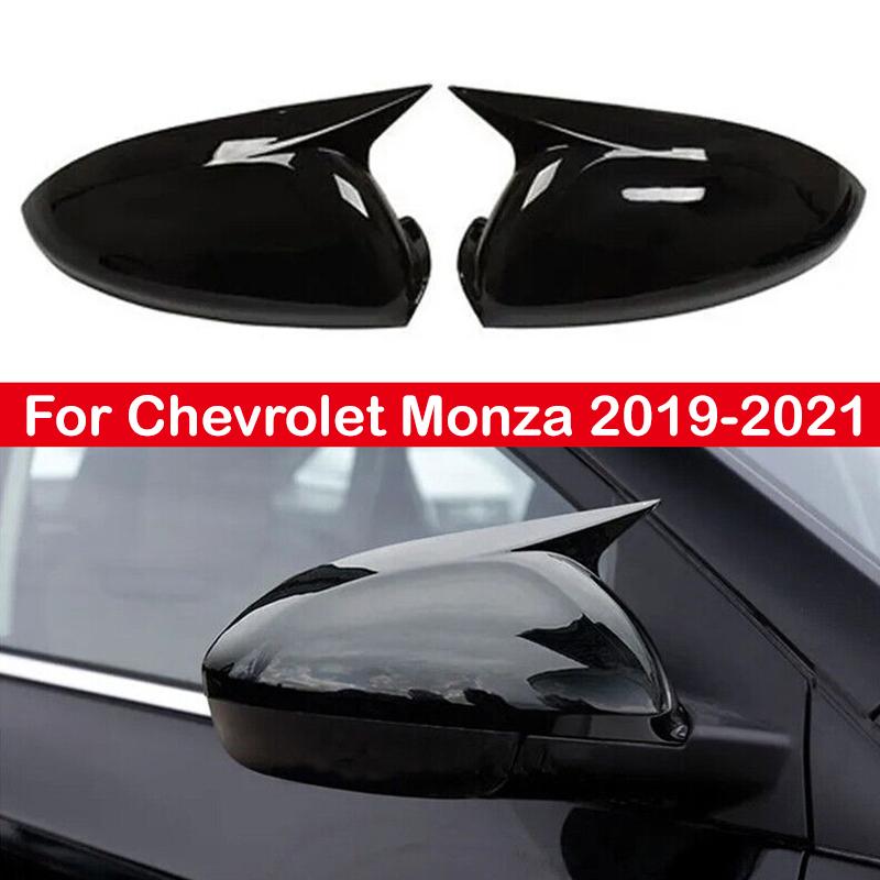 For Chevrolet Monza - Car Rearview Side Mirror Cover Wing Cap Sticker Exterior Door Rear View Case Trim Carbon Fiber
