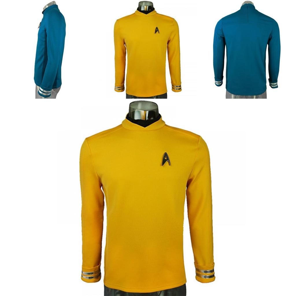 Star Trek Beyond Shirt Spock Cosplay Costume Top With Colorful Badge Design