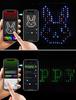 Grid Screen Hanging Smart LED Curtain Lights with Leather Line Decoration for Christmas and Dual Control Features