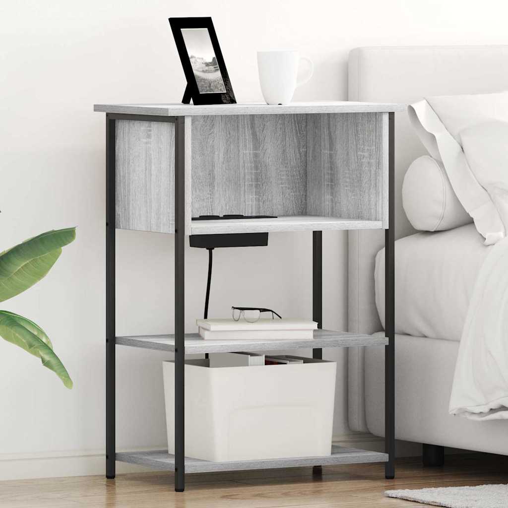 Nightstand Grey Sonoma 55 x 31 x 76 cm Particleboard