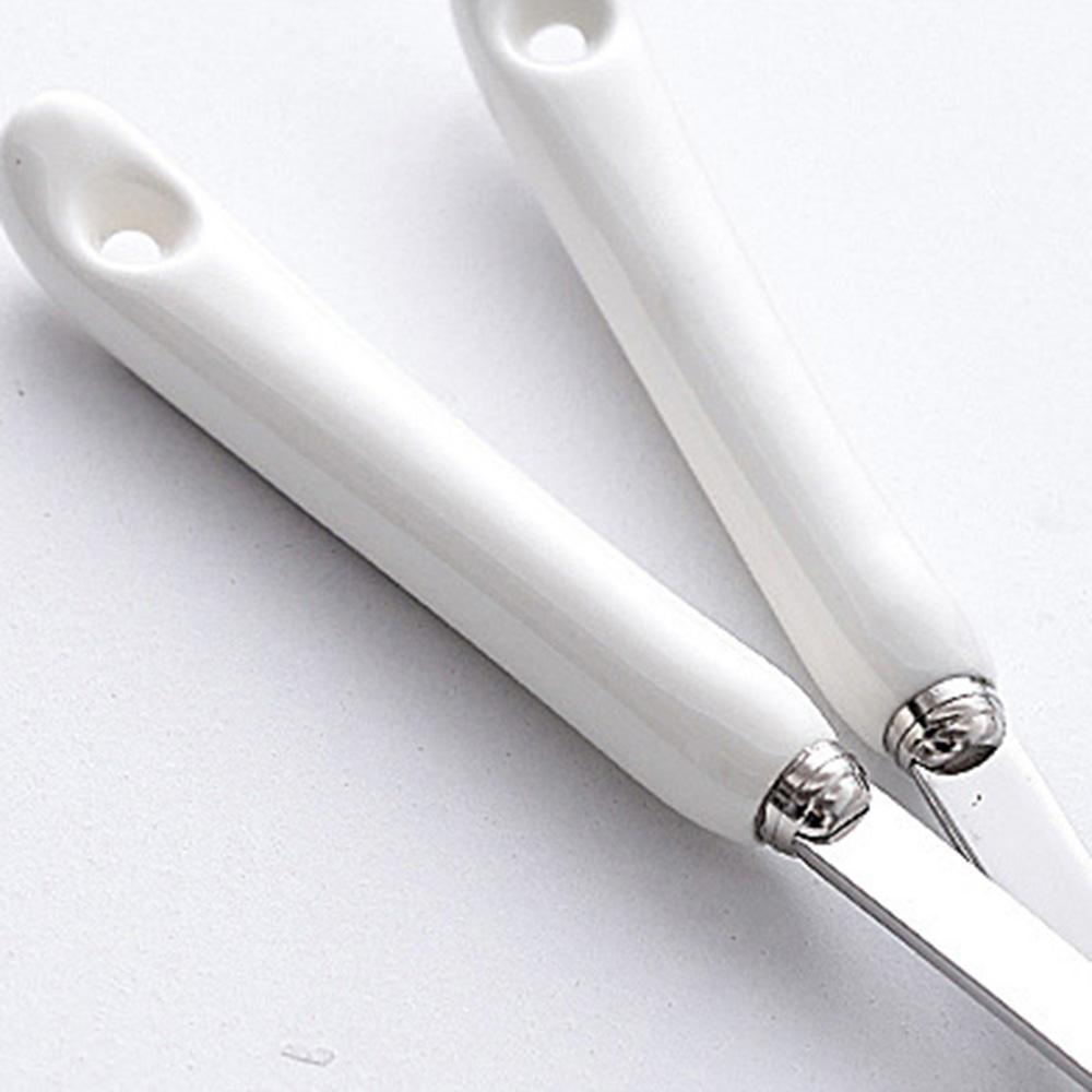 7Pcs Ceramic Handle Stainless Steel Cookware Set Soup Ladle Frying Spatula Colander Spoon Kitchen Accessories Cooking Tools