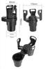 2 In 1 Car Drink Holder, 360 Degree Rotation, 3.9 - 6 Inch Adjustable,