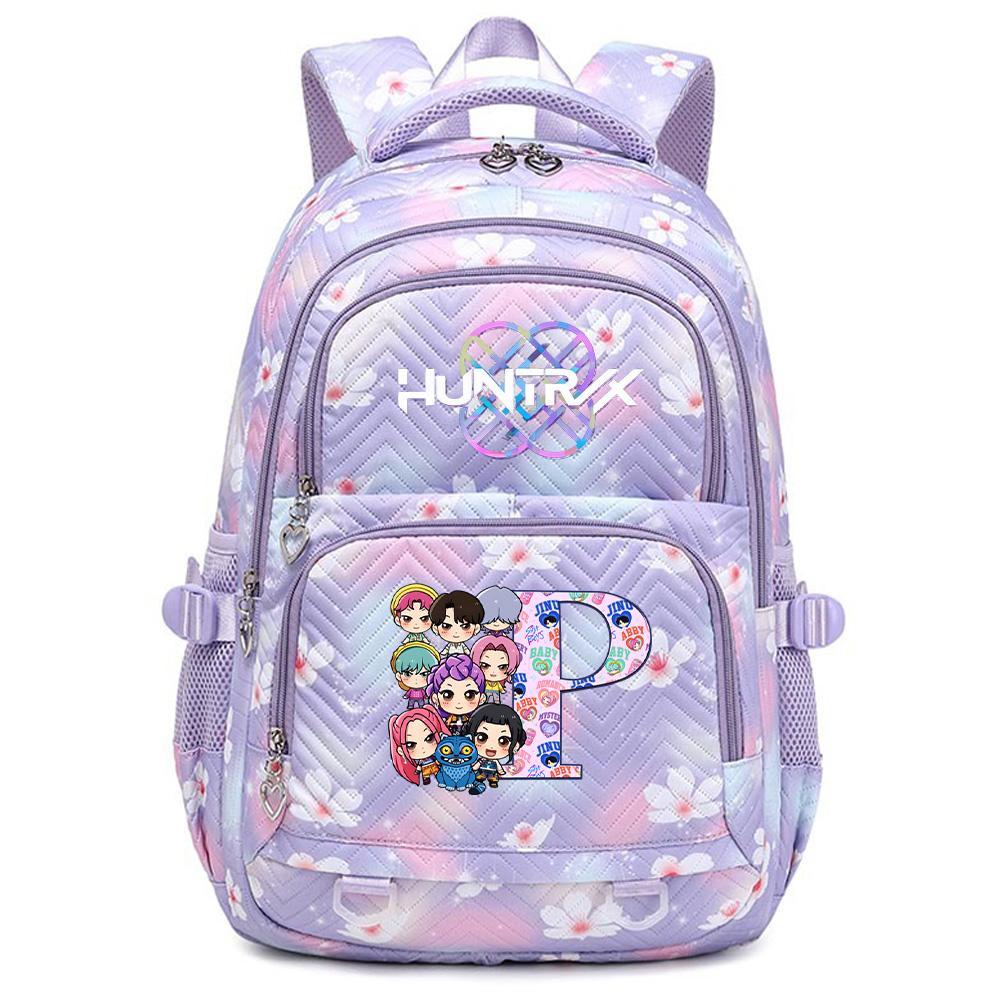 

26 English Letter K-Pop Printed Backpack Student Teenager Bookbag for Boy Girl Schoolbag Kid Gift Women Large Capacity Travel Bag Mochila