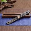 Creative Retro Black Home Office Wooden Incense Holder Incense Burner Traditional Chinese Type Wood Handmade Carving Censer Box
