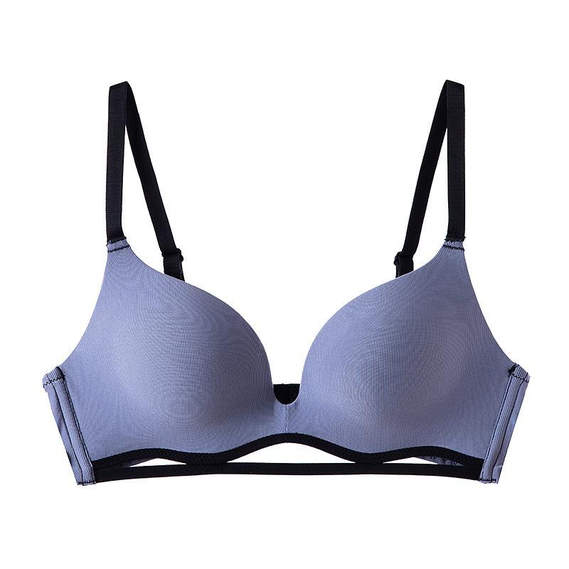 Seamless Wireless Push Up Bra Ribbed Invisible Bra For Women