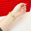 Vietnamese Sand Gold Heart Sutra Bangle: Long-lasting, Starry Brass Alloy Bracelet for Women.