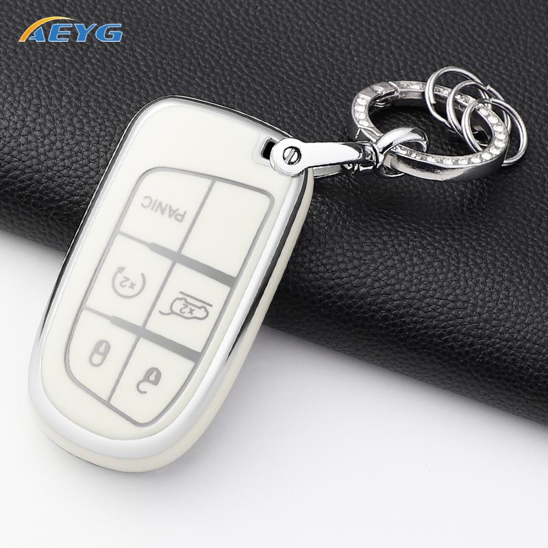 Soft Tpu Car Key Case Cover Shell For Jeep Renegade Grand Cherokee For Dodge Ram 1500 Journey Charger Challenger Fiat Durango