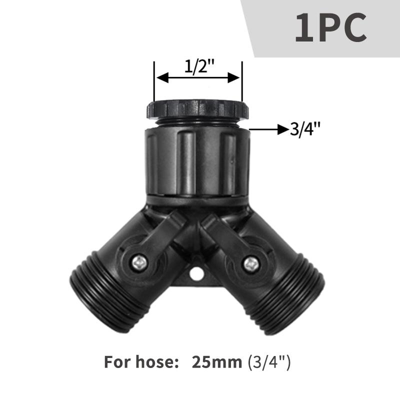 Garden Hose Y Shape Connector 1/2" 3/4" Faucet Hose Quick Joint Kit Hose Connector Garden Accessories Ibc Tank Adapters