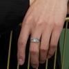Horus Eye Mens Adjustable Ring Sterling Geometric Vintage Statement Jewelry Unisex Fashion