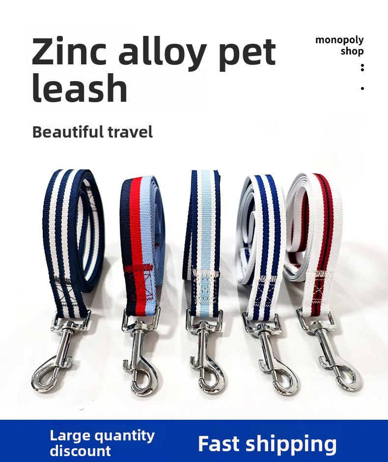Pet polyester leash network yarn dog leash Golden Retriever Labrador medium and large dog out walking dog leash