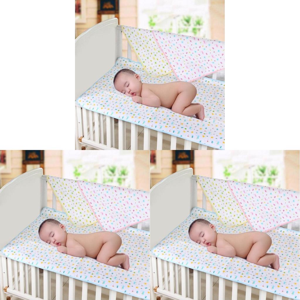 Kinder-Unterlage mit Baumwoll-Saugfähigkeit, Bettschutz für Baby- und Kleinkindbetten, Sicherheit