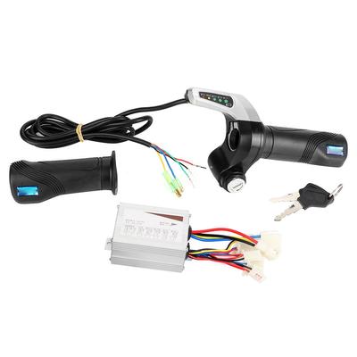 24V 500W Motor Brushed Controller Box with Throttle Grip for Electric Bicycle Scooter E Bike