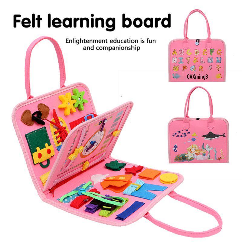 Montessori Felt Busy Board: Multi-Page Educational Toy & DIY Accessories for Early Childhood Learning