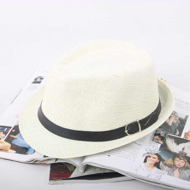 Parent-child Sun Hat Summer Sun Hat Men's Straw Sun Hat Children's British Top Hat Performance Jazz Hat
