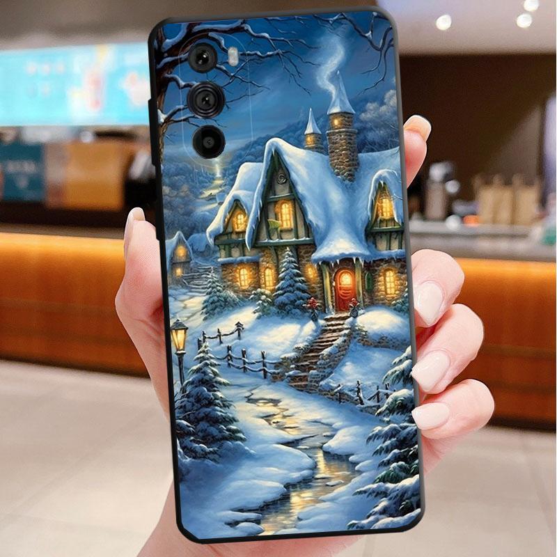 Phone Case For Motorola Edge 50 40 Pro 60 50 40 30 Ultra Neo Fusion Moto G85 G72 G53 G54 G84 G13 G32 Snow Winter