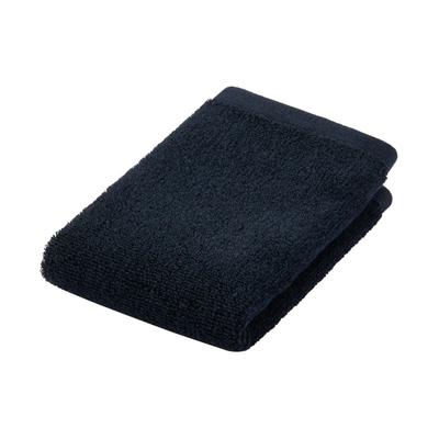 MUJI Toalla de Mano de Felpa Suave con Juego de 34 x 35 84705366 Bucles, 10, cm, Azul Marino/Suave,