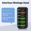 Multi-Port Charger: 2 Type-C PD + 4 USB Ports, 3.1A, Ideal for Travel