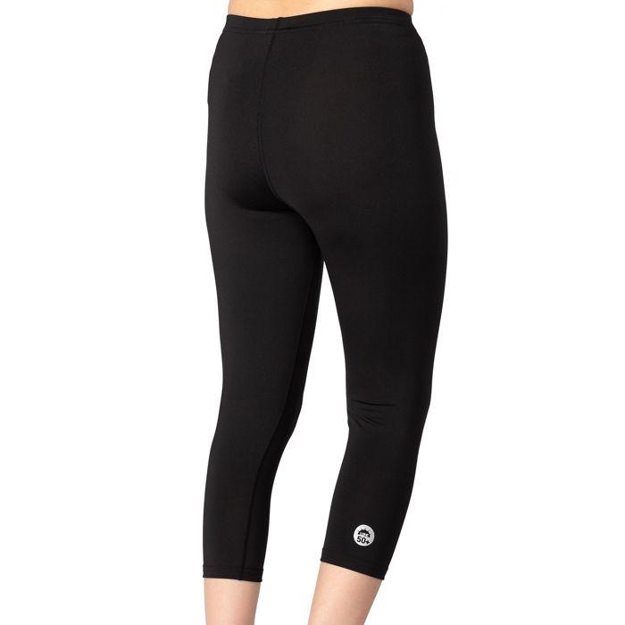 Pantalon de bain 3/4 - SPEEDO - Noir/Rouge - Taille haute - UPF 50+ - Femme